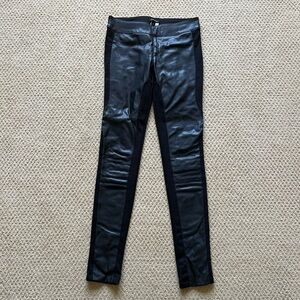 Nikibiki Size Small Black Faux Leather Leggings